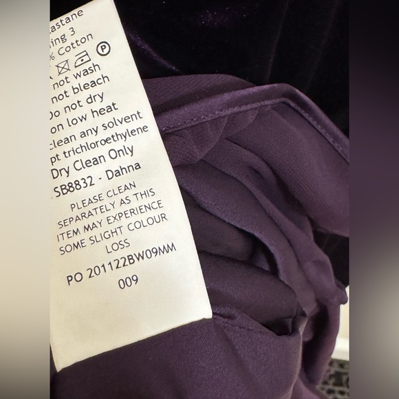 House of CB Dahna Dark Purple Velvet Corset Dress - Picture 10 of 11